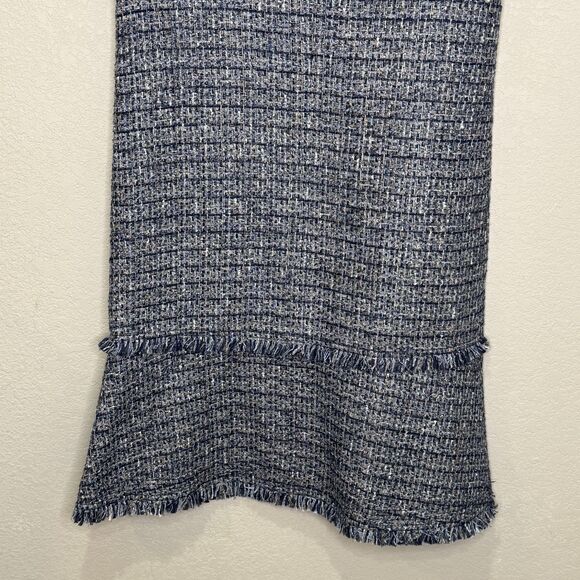 Lafayette 148 Dress Womens Petite Small Shift Tweed Fringe New Pockets - Picture 8 of 9